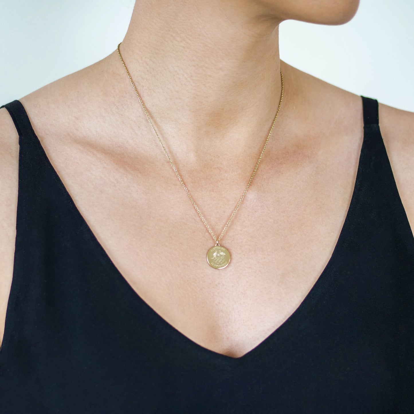 Classic Disc Necklace - Gold