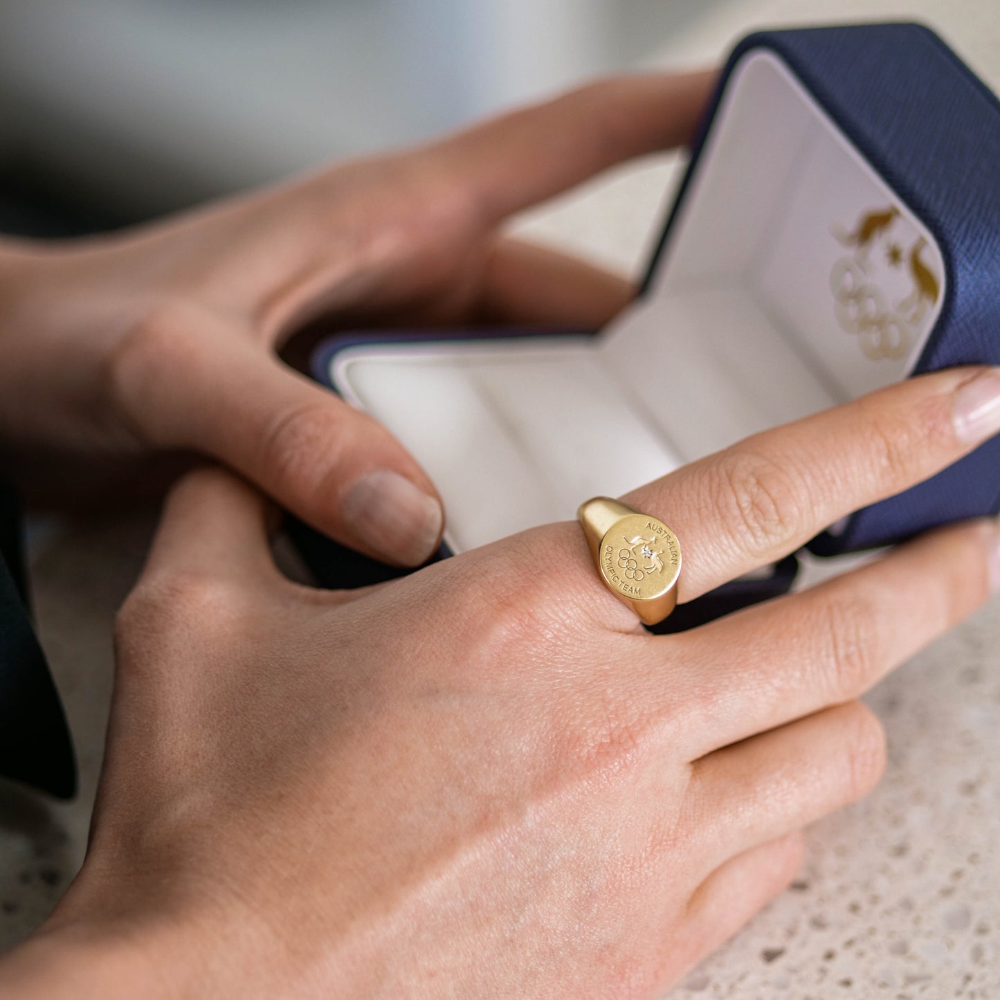 Matte Signet Ring - Gold