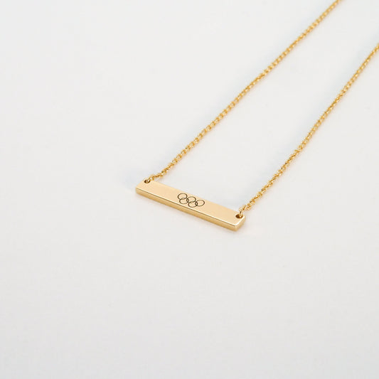 Olympic Bar Necklace - Gold