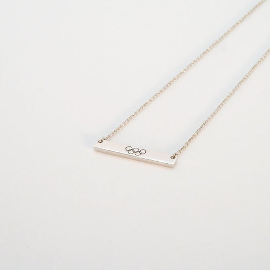 Olympic Bar Necklace - Silver